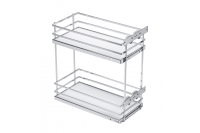 GTV КАРГО БОКОВОЕ ДВУХУРОВНЕВОЕ MOVIX PRO К ЯЩИКУ (ПЛОСКИЙ ПРУТ, БЕЛОЕ ДНО) 300ММ, ЦВЕТ ХРОМ