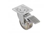 GTV МЕБЕЛЬНОЕ КОЛЁСИКО, С ТОРМОЗОМ D-50MM, ЦВЕТ ГЛЯНЕЦ/ДЫМЧАТЫЙ