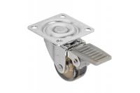 GTV МЕБЕЛЬНОЕ КОЛЁСИКО, С ТОРМОЗОМ D-35MM, ЦВЕТ ГЛЯНЕЦ/ДЫМЧАТЫЙ