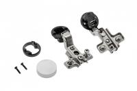 GTV ПЕТЛЯ ВКЛАДНАЯ ДЛЯ СТЕКЛА С ОТВЕТНОЙ ПЛАНКОЙ С ЕВРОВИНТОМ, ЗАГЛУШКА ОВАЛЬНАЯ, ЦВЕТ АЛЮМИНИЙ