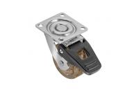 GTV МЕБЕЛЬНОЕ КОЛЁСИКО, С ТОРМОЗОМ SHIFT D-50MM, ЦВЕТ ГЛЯНЕЦ/ДЫМЧАТЫЙ