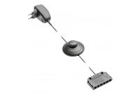 GTV КОМПЛЕКТ, БЛОК ПИТАНИЯ ДЛЯ КЛИПС LED 220V/12V/1,5W, IP 20, ВЫКЛЮЧАТЕЛЬ НОЖНОЙ, ДИСТРИБЬЮТОР 5хMINI AMP, ЦВЕТ ПЛАСТИК