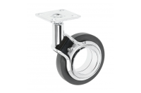 GTV МЕБЕЛЬНОЕ КОЛЁСИКО GIRA, БЕЗ ТОРМОЗА D-75MM, ЦВЕТ ЧЕРНЫЙ