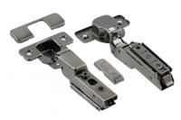 Петля полунакладная 110* с доводчиком 3D + планка Н-0 без винта черная