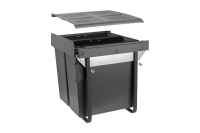 GTV ВЕДРО ДЛЯ МУСОРА, С КРЕПЛЕНИЕМ ФАСАДА=600ММ,  НАПР, С ДОВОДЧИКОМ  -  ВЫСОКИЙ 2Х34L, 494Х529Х540ММ,  ЦВЕТ  АНТРАЦИТ