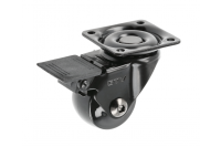 GTV МЕБЕЛЬНОЕ КОЛЁСИКО CALIBRO, С ТОРМОЗОМ D-35MM, ЦВЕТ ЧЕРНЫЙ