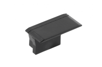 GTV ЗАГЛУШКА ПРЯМОУГОЛЬНАЯ GLAX MINI ВРЕЗНОЙ ВЫСОКИЙ, 10ШТ,, ЦВЕТ МАТОВЫЙ ЧЕРНЫЙ