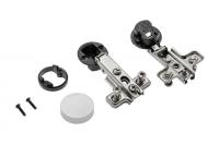 Петля накладная 95* для стекла + планка Н-0 с винтом овал хром