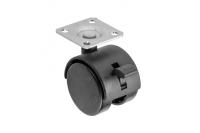 GTV МЕБЕЛЬНОЕ КОЛЁСИКО, С ТОРМОЗОМ D-40MM, ЦВЕТ ЧЁРНЫЙ