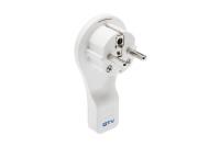 GTV ВИЛКА ЭЛЕКТРИЧЕСКАЯ, 16А, 250V, БЕЗ ПРОВОДА,УГЛОВАЯ, ПЛОСКАЯ, ЦВЕТ БЕЛЫЙ