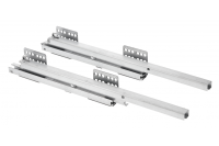 Направляющие скрыт. монтажа 35х450мм 25кг полн. выдв. с доводчиком для корзин левые