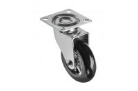 GTV МЕБЕЛЬНОЕ КОЛЁСИКО, БЕЗ ТОРМОЗА BRAZYLIA, D-75MM, ЦВЕТ ЧЁРНЫЙ