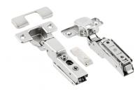 Петля полунакладная 110* с доводчиком 3D + планка Н-0 без винта