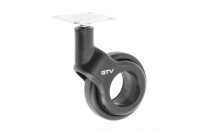 GTV МЕБЕЛЬНОЕ КОЛЁСИКО STRADA, БЕЗ ТОРМОЗА D-60MM, ЦВЕТ ЧЕРНЫЙ МАТОВЫЙ
