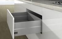 Комплект короба arcitech с top side, с соед.зад.стенки, nl500, h 218/126, цвет серебристый 9150784 Hettich