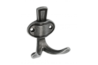 GTV МЕБЕЛЬНЫЙ КРЮЧОК CORUNA, МАЛЕНЬКИЙ, ЦВЕТ АНТИЧНОЕ СЕРЕБРО