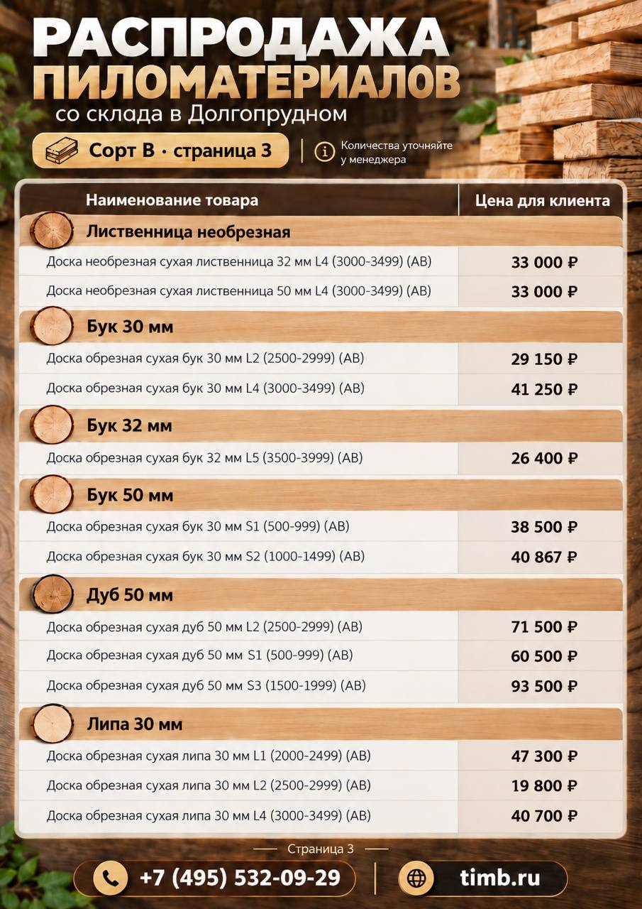 Распродажа пиломатериалов, страница 3