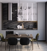 Столешница 8111/Pt Azurita black 3050x650x12 мм Slotex
