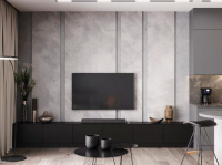 ЛМДФ «Rehau» AQUARELLE PET Чёрный бархат арт. 2597L, 2800*1220 18 мм