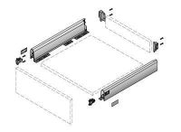 Комплект ящика arcitech с соед .зад.стенки, nl550, h94, цвет серебристый 9150684 Hettich