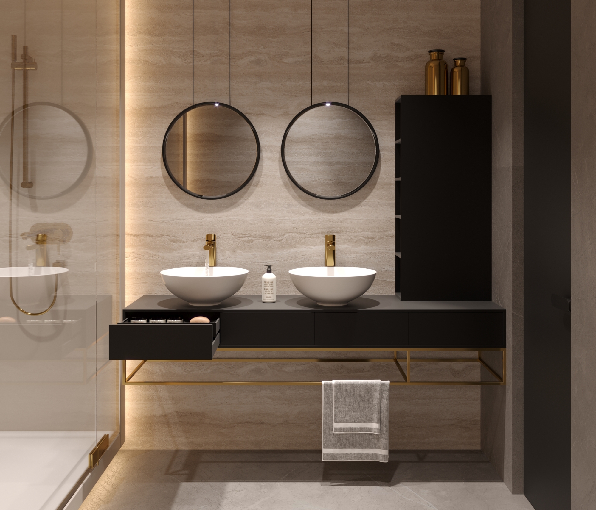 Столешница 1021/Q Black 3050x650x12 мм Slotex